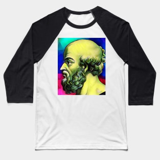 Eratosthenes of Cyrene Colourful Portrait | Eratosthenes of Cyrene Artwork 7 Baseball T-Shirt